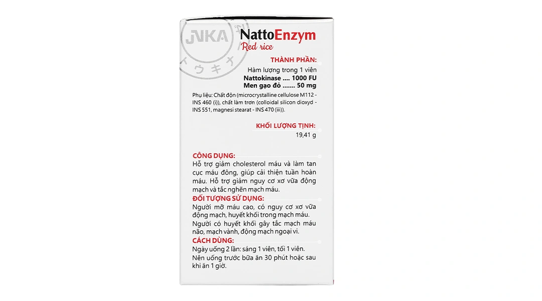NattoEnzym Red Rice hỗ trợ giảm cholesterol, ngừa đột quỵ hộp 20 viên - 11