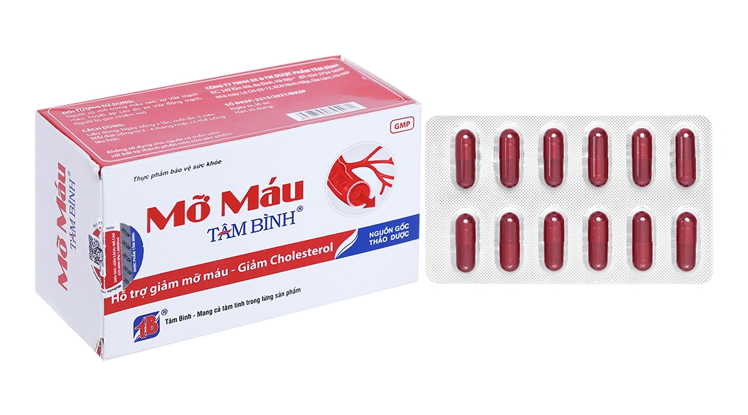 Mỡ Máu Tâm Bình hộp 60 viên - 