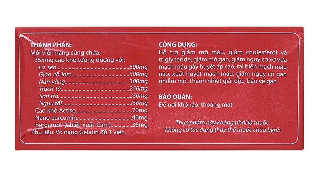 Mỡ Máu Tâm Bình hộp 60 viên - 3