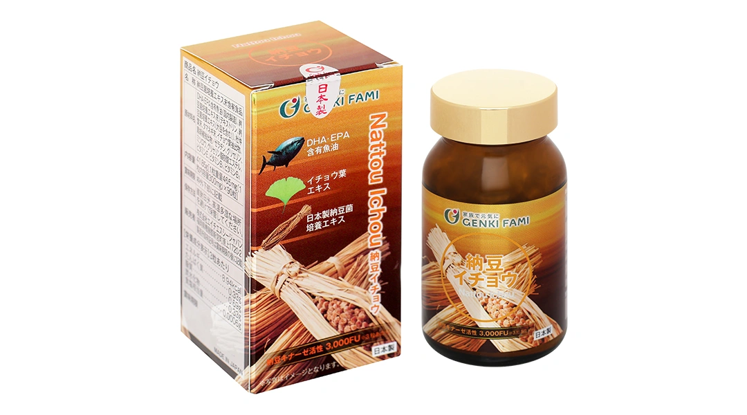 Thực phẩm bảo vệ sức khỏe Genki Fami Nattoichou hộp 90 viên - 