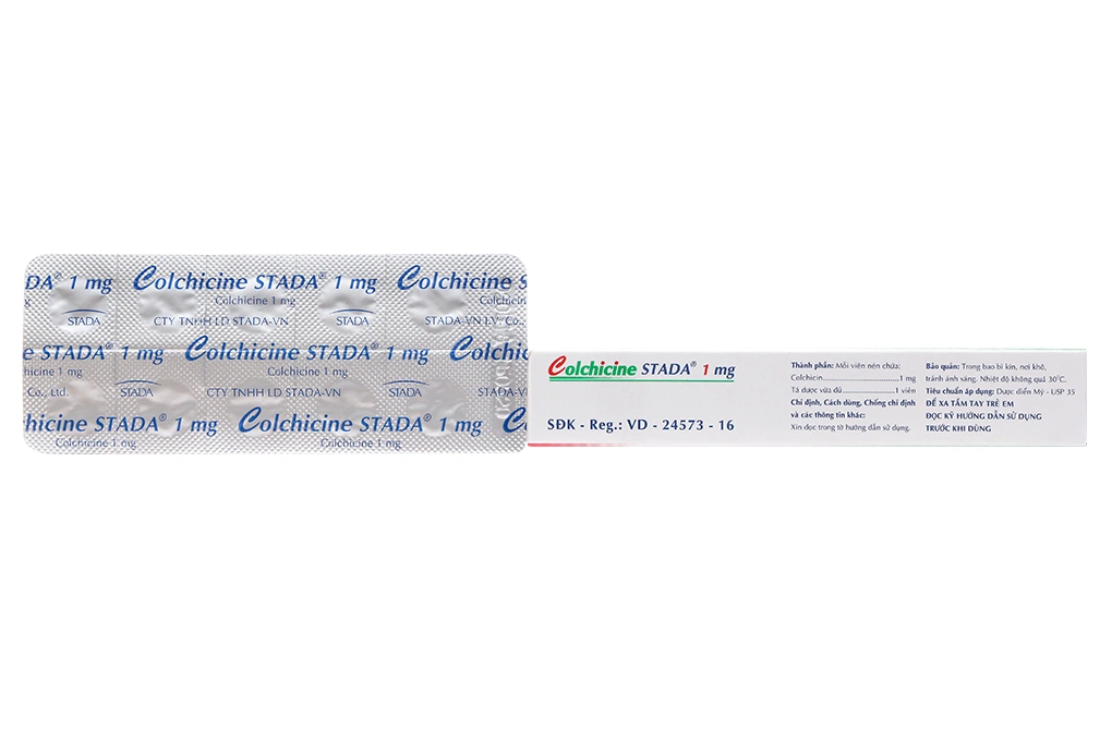 Colchicine Stada 1mg phòng và trị gout (2 vỉ x 10 viên) - 1