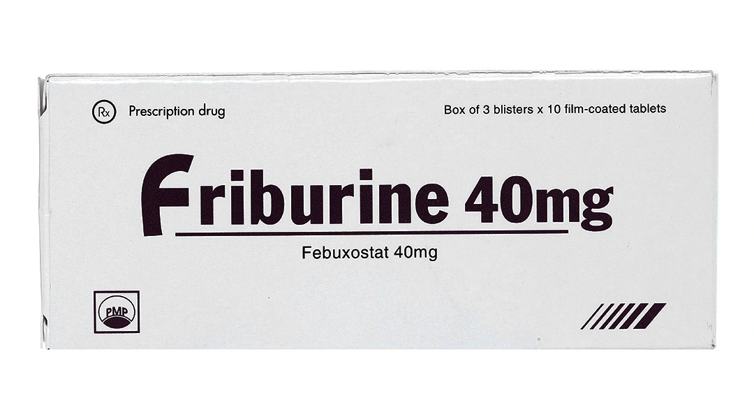 Friburine 40mg trị tăng acid uric huyết trong bệnh gout mạn tính (3 vỉ x 10 viên) - 2