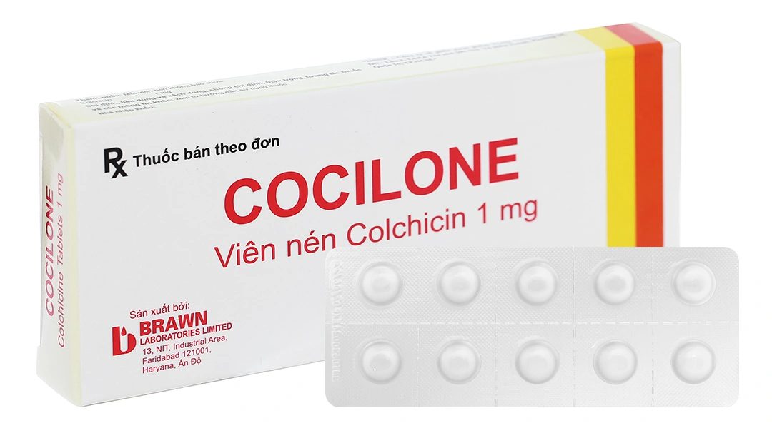 Cocilone 1mg phòng và trị gout cấp (1 vỉ x 10 viên) - 