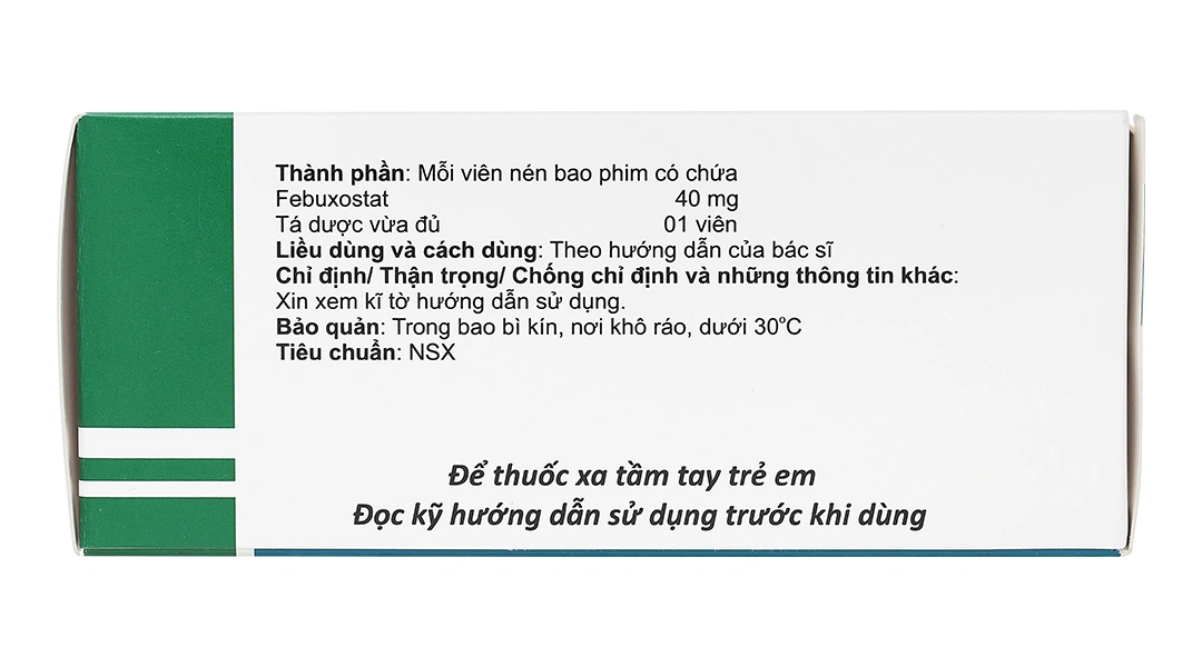 Uloxoric 40mg trị tăng Acid uric huyết mạn tính ở những bệnh nhân Gút (10 vỉ x 10 viên) - 2