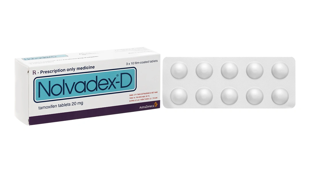Nolvadex-D 20mg chỉ định điều trị ung thư vú (3 vỉ x 10 viên) - 