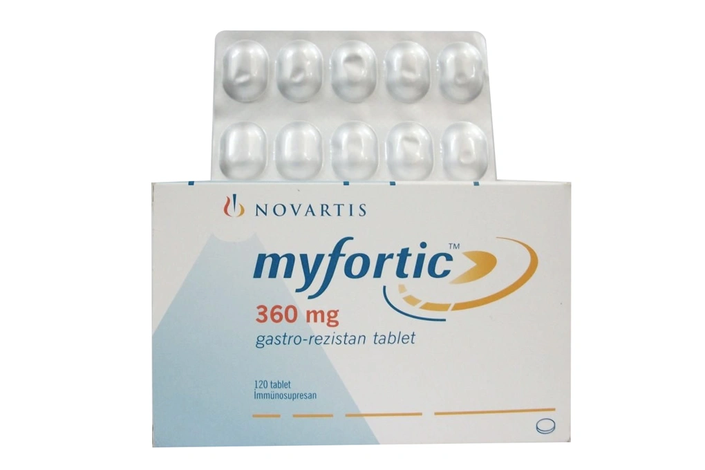 Myfortic 360mg dự phòng thải loại mảnh ghép cấp tính (12 vỉ x 10 viên) - 