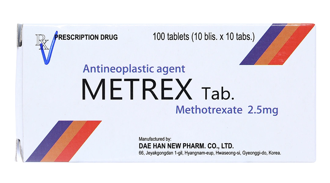 Metrex Tab 2.5mg điều trị khối u, vảy nến, viêm khớp dạng thấp (10 vỉ x 10 viên) - 3