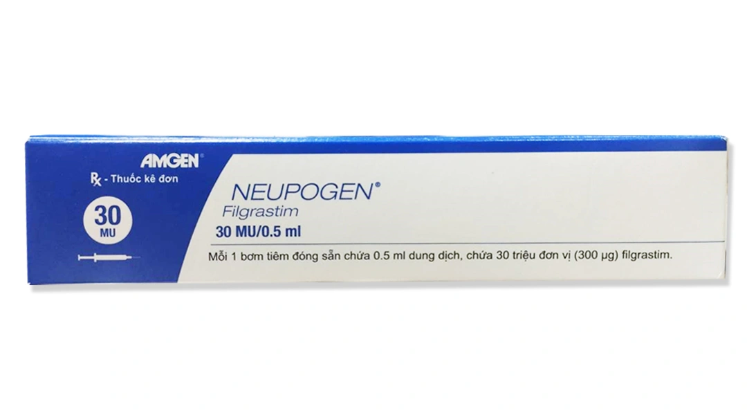 Dung dịch tiêm Neupogen 30MU/0.5ml điều trị giảm bạch cầu trung tính hộp 1 bơm tiêm 0.5ml - 2