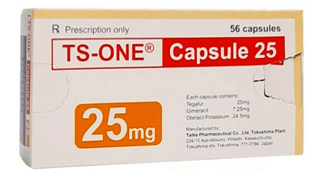Ts-one Capsule 25 kết hợp điều trị ung thư dạ dày tiến triển (4 vỉ x 14 viên) - 