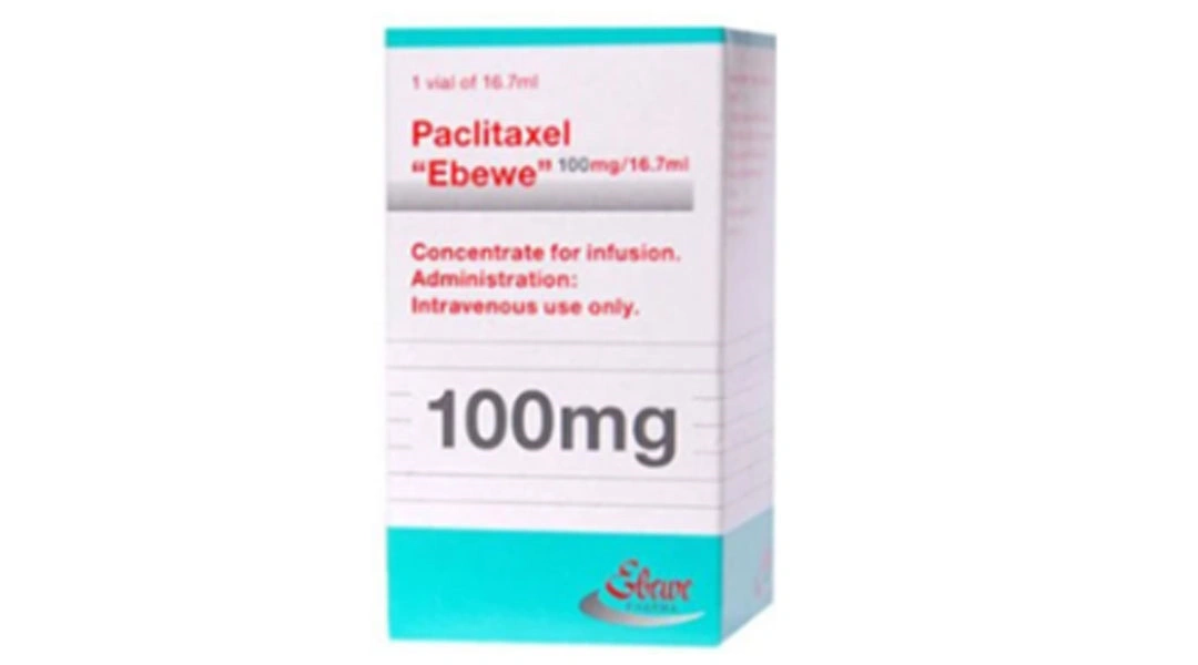 Thuốc tiêm Paclitaxel Ebewe 100mg/16.7ml điều trị ung thư buồng trứng chai 16.7ml - 