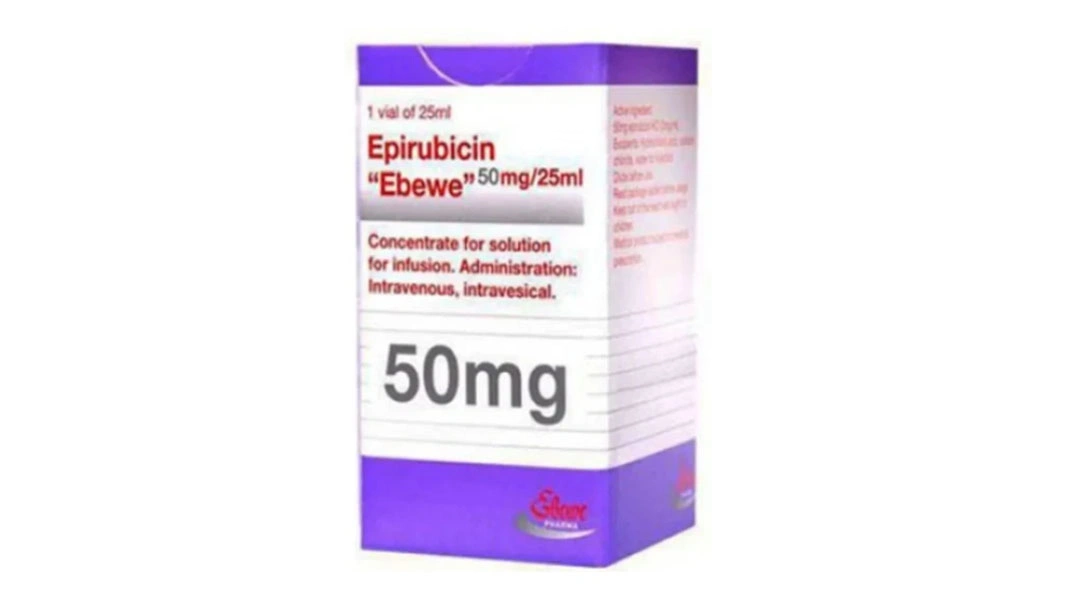 Dung dịch tiêm Epirubicin Ebewe 50mg/25ml điều trị ung thư vú chai 25ml - 
