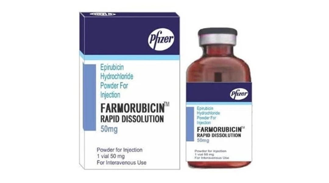 Bột pha tiêm Farmorubicina 50mg điều trị ung thư vú, ung thư buồng trứng hộp 1 lọ 50mg - 