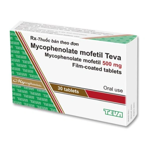 Mycophenolate mofetil Teva 500mg dự phòng thải ghép cấp tính (3 vỉ x 10 viên) - 