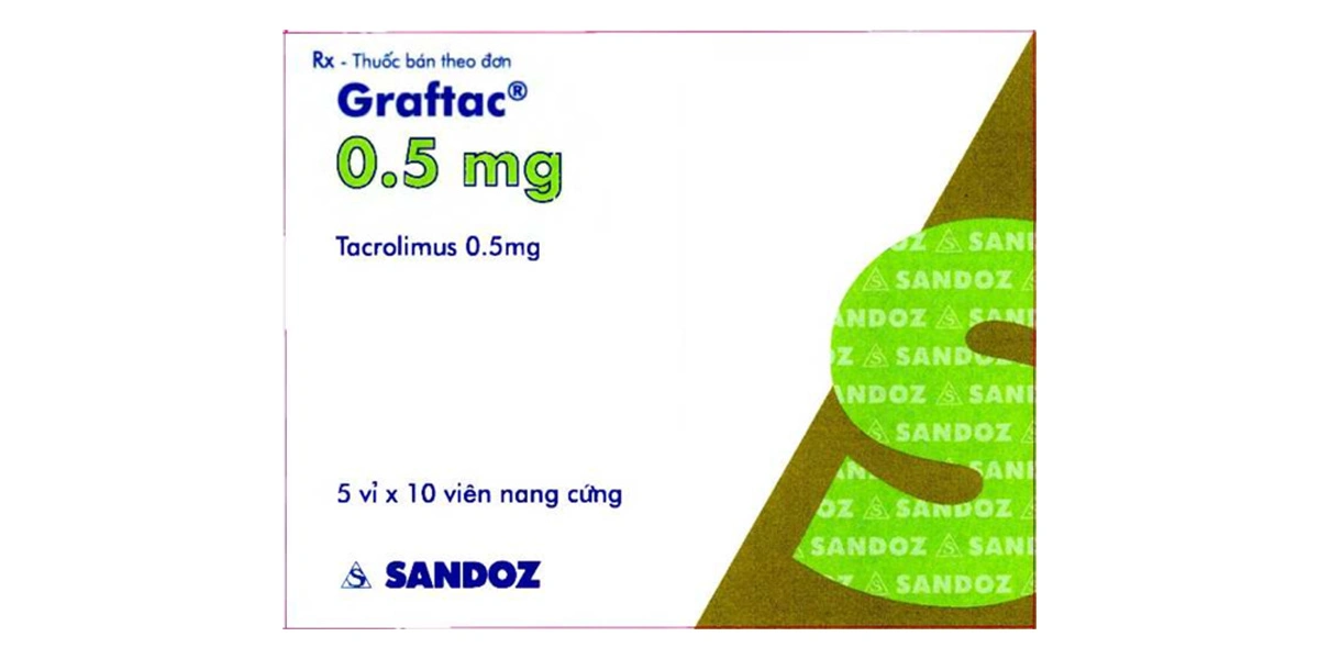 Graftac 0,5 mg dự phòng thải ghép sau ghép gan, thận hoặc tim (5 vỉ x 10 viên) - 