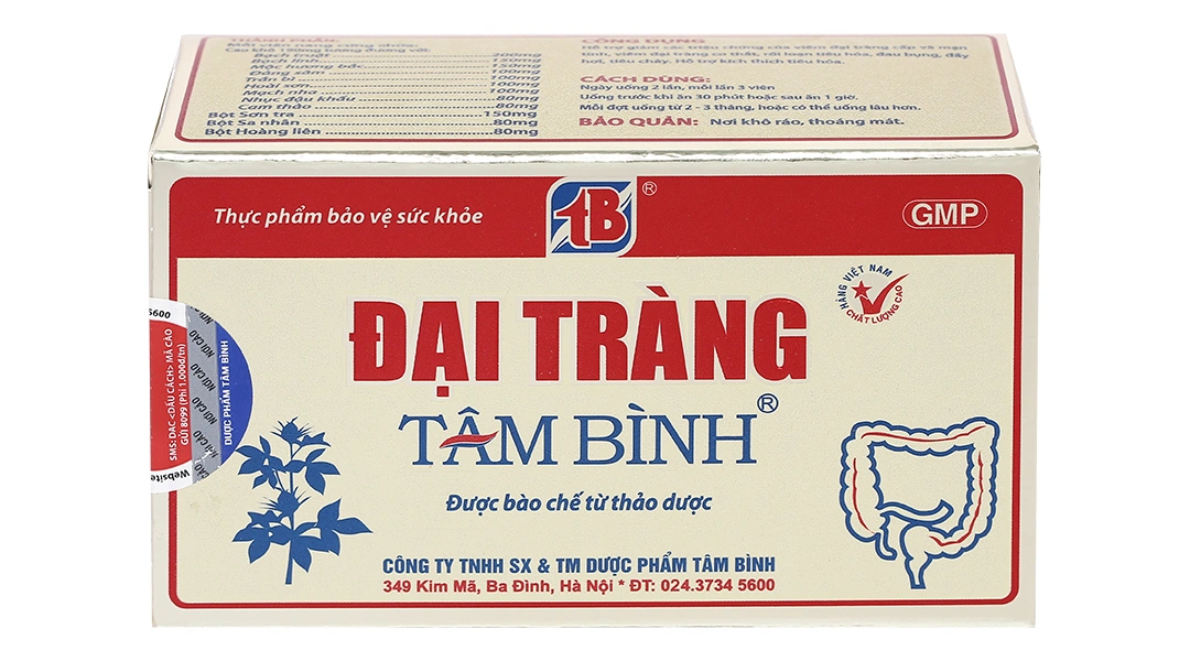Đại Tràng Tâm Bình hỗ trợ giảm các triệu chứng viêm đại tràng hộp 60 viên - 1