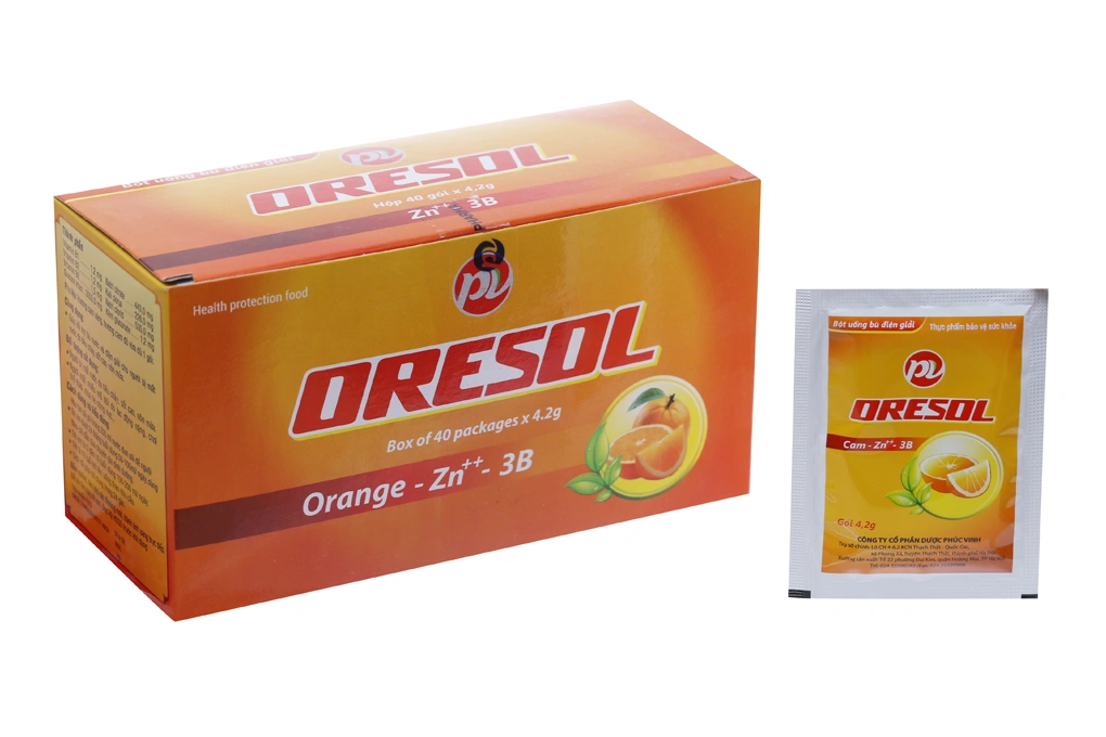 Oresol Cam PV hộp 40 gói x 4,2g - 