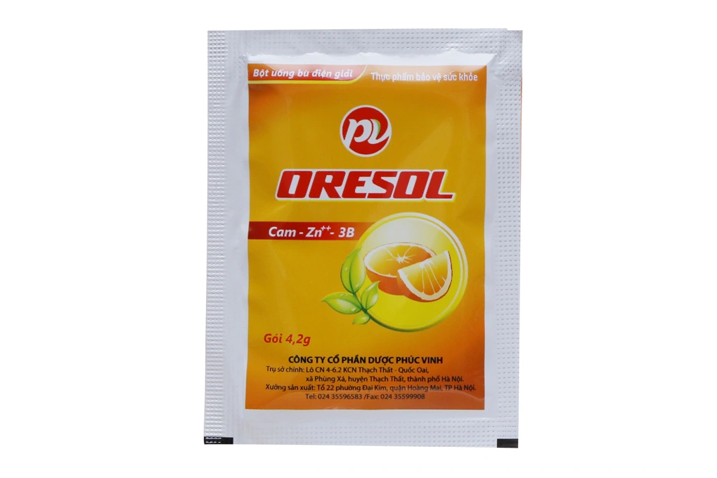 Oresol Cam PV hộp 40 gói x 4,2g - 3