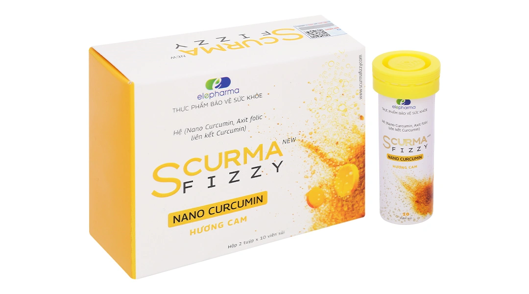 Scurma Fizzy giảm triệu chứng trào ngược dạ dày, thực quản hộp 2 tuýp x 10 viên - 1