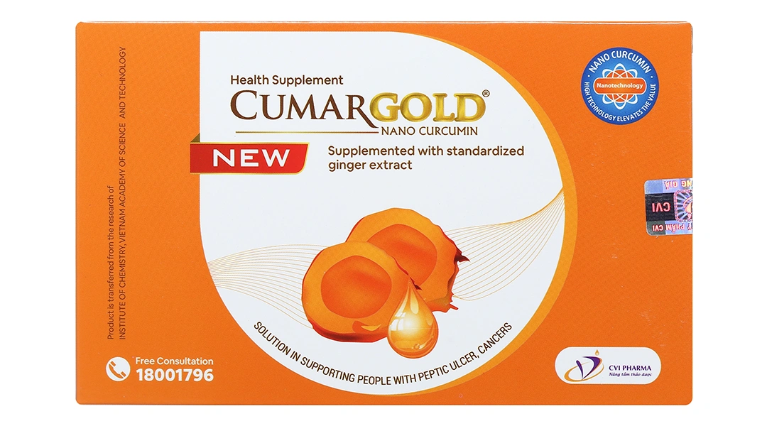 Cumargold New hỗ trợ giảm các triệu chứng viêm loét dạ dày tá tràng hộp 30 viên - 1