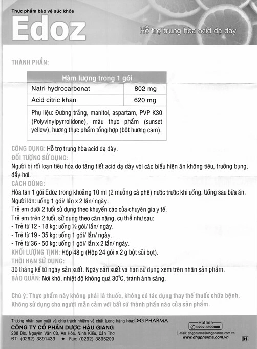 Edoz hộp 24 gói x 2g - 8