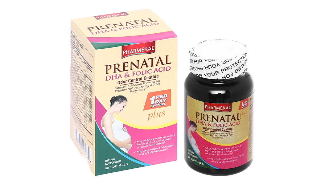 Pharmekal Prenatal DHA & Folic Acid lọ 60 viên - 