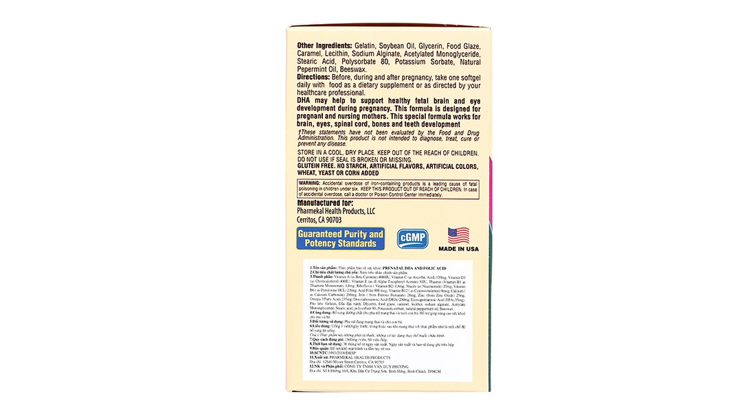 Pharmekal Prenatal DHA & Folic Acid lọ 60 viên - 2