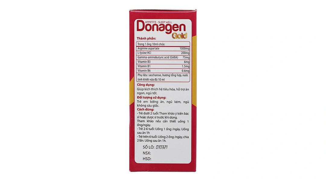 Donagen Gold hỗ trợ kích thích hệ tiêu hóa hộp 20 ống x 10ml - 1