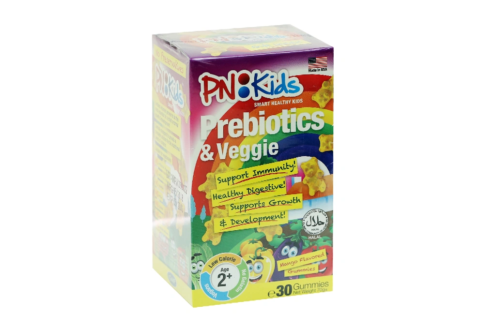 PN Kids Prebiotics & Veggie lọ 30 viên - 