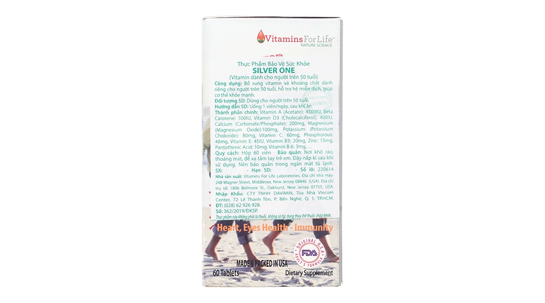 Viên Uống Bổ Sung Vitamin Forlife Silver One lọ 60 viên - 4