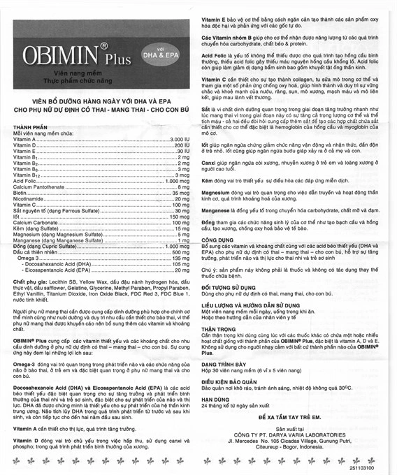 Obimin Plus hộp 30 viên - 3