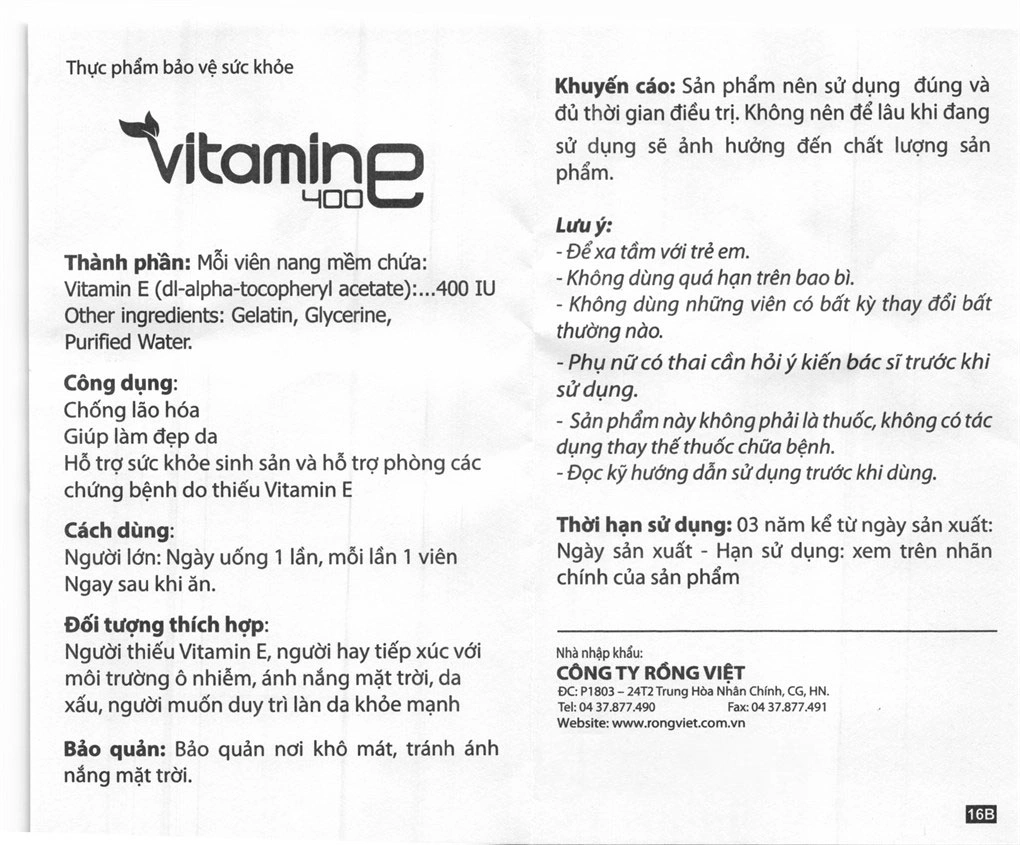Vitamin E 400Iu Usmart H/10 Vỉ - 6