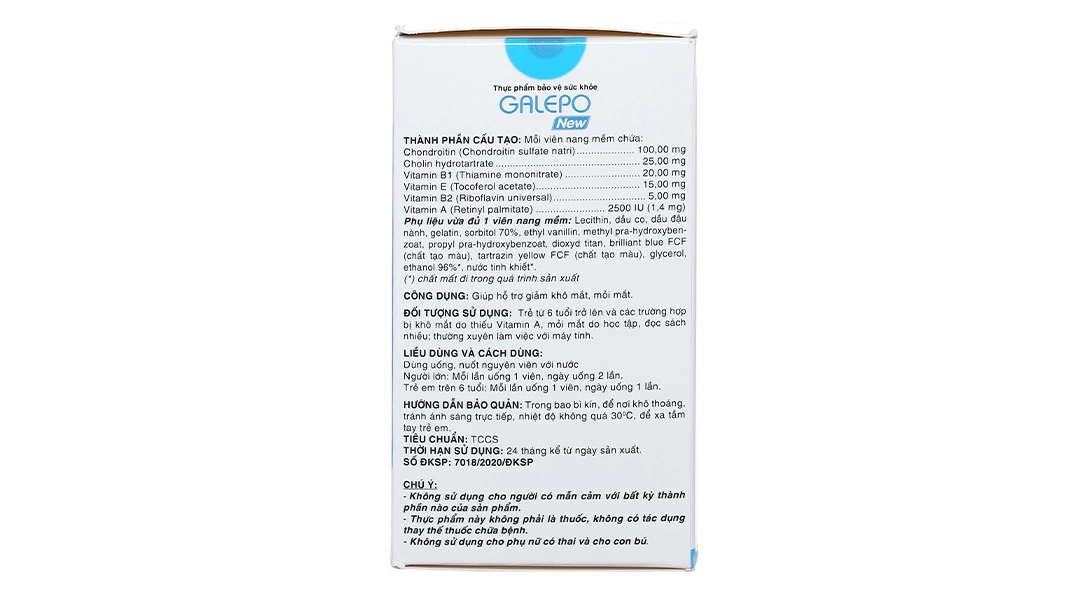 Galepo New hỗ trợ giảm khô, mỏi mắt hộp 100 viên - 3