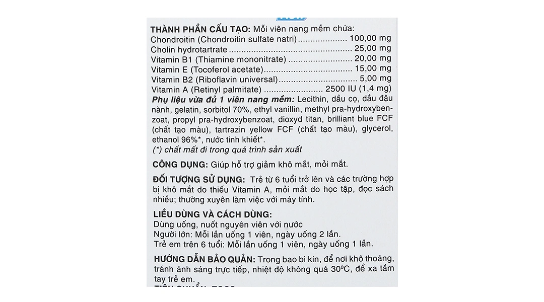Galepo New hỗ trợ giảm khô, mỏi mắt hộp 100 viên - 5
