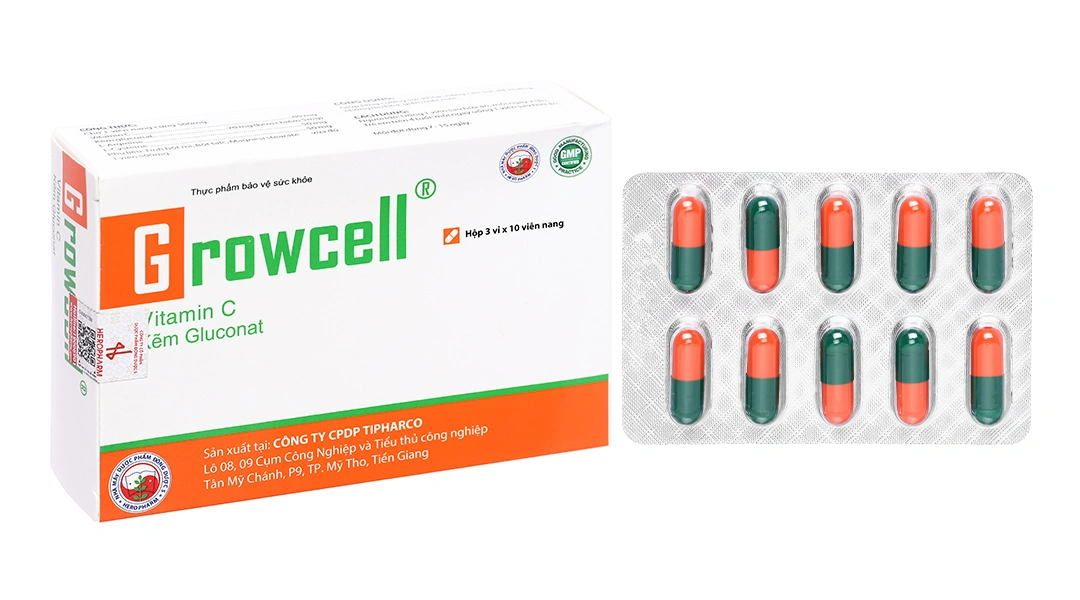 Growcell hỗ trợ tăng đề kháng hộp 30 viên - 