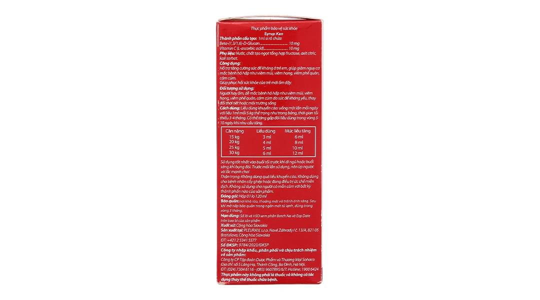 Kan Imunoglukan Syrup chai 120ml - 3