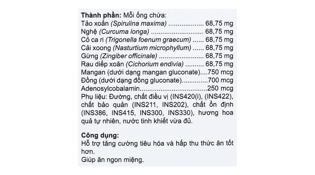 Beejuvit Ăn Ngon hộp 20 ống x 10ml - 4