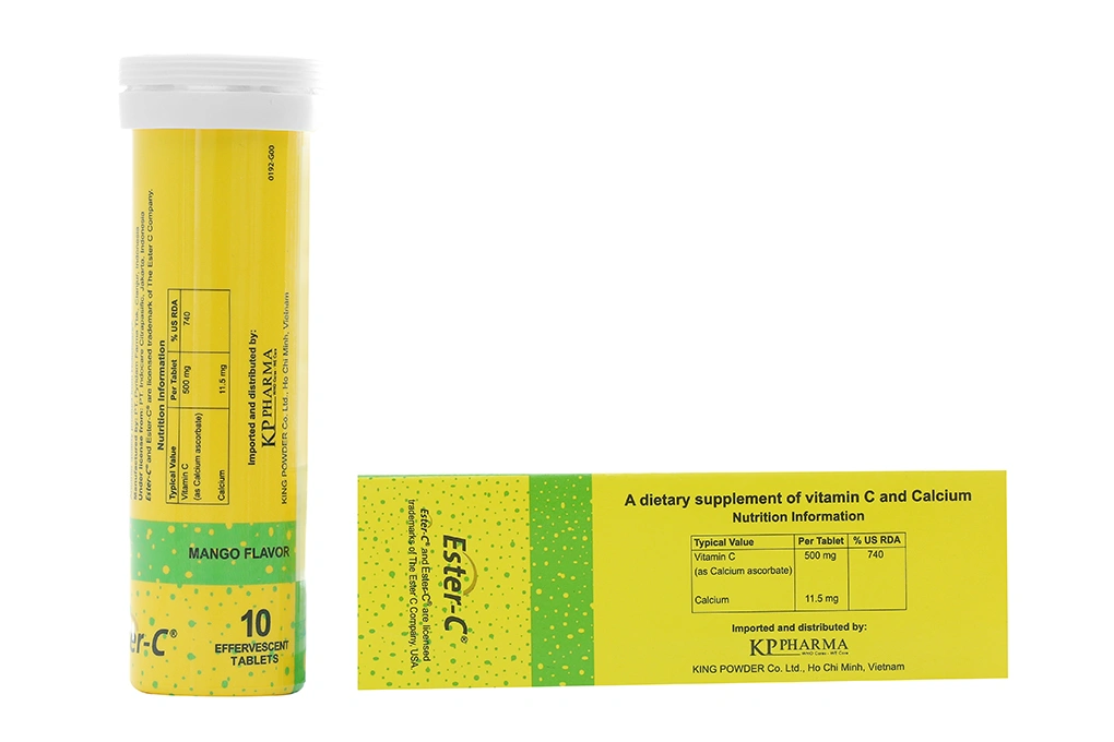 Viên Sủi Ester C Vị Xoài tuýp 10 viên - 3
