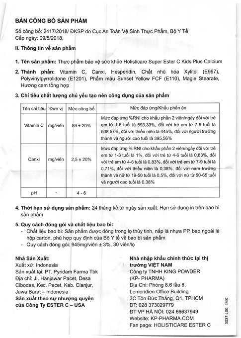 Viên Ngậm Ester C Kids lọ 30 viên - 9