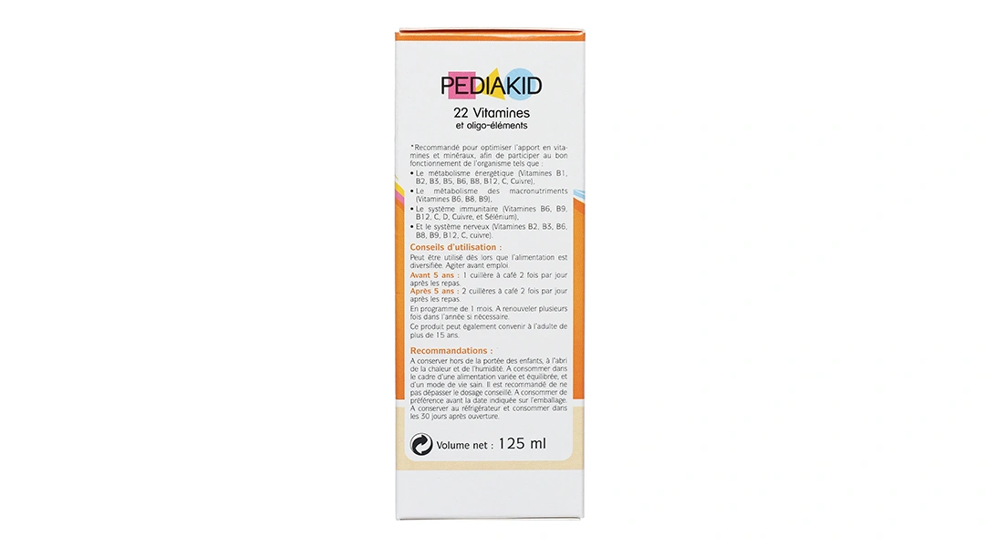 Pediakid 22 Vitamin Et Oligo Elements chai 125ml - 2