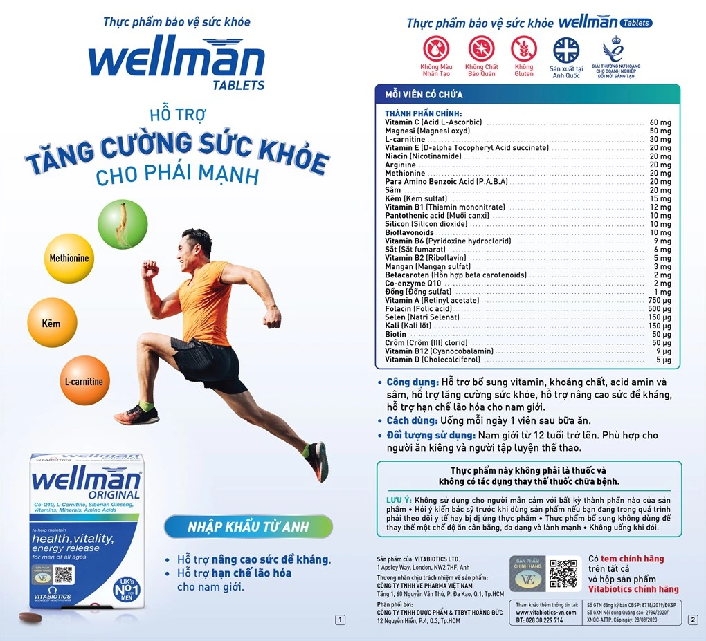 Vitabiotics Wellman hộp 30 viên - 6