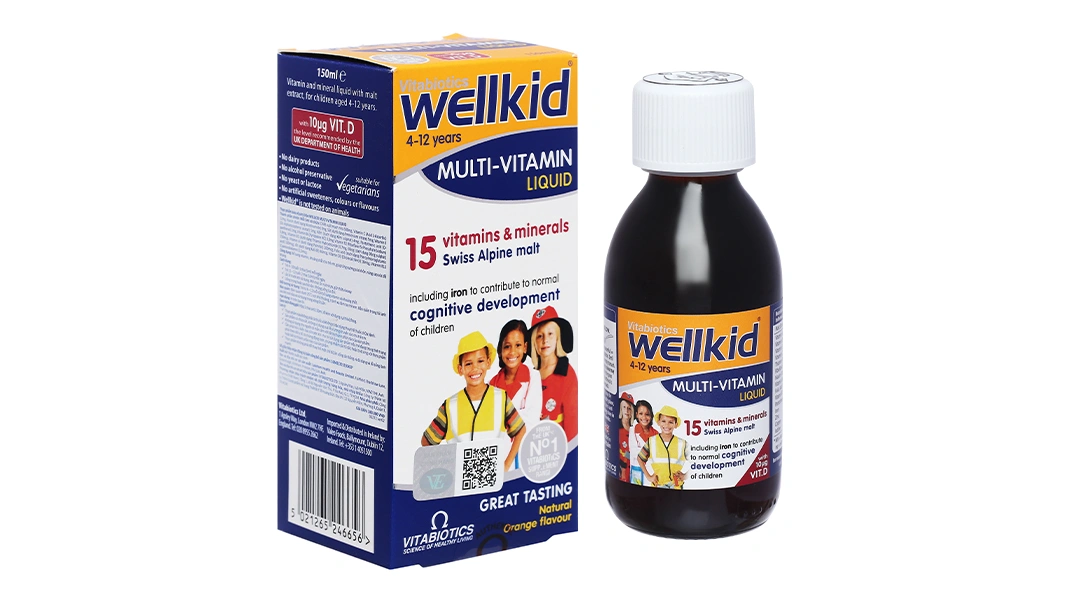 Vitabiotics Wellkid Multi-Vitamin Liquid chai 150ml - 