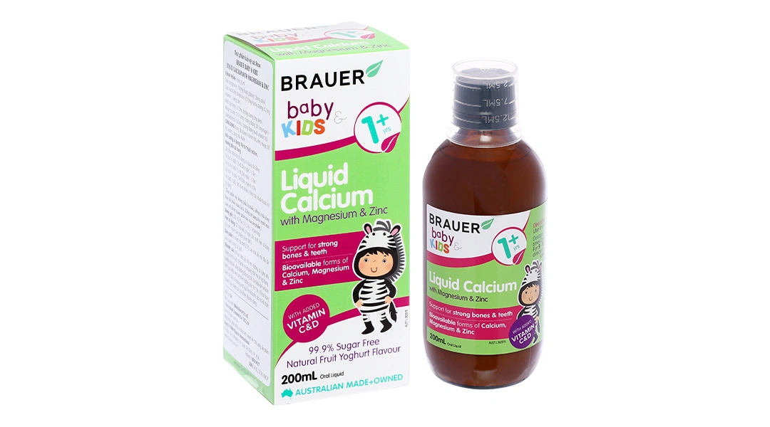 Thực phẩm bảo vệ sức khỏe Brauer Kids Liquid Calcium with Magnesium & Zinc - 8