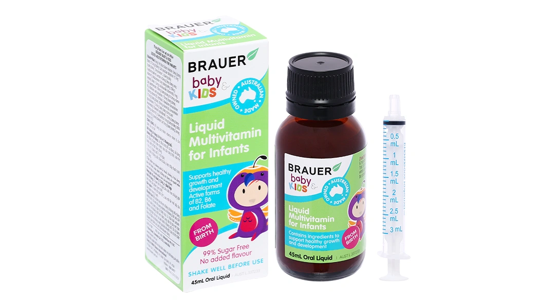 Brauer Baby & Kids Liquid Multivitamin For Infants hỗ trợ tăng cường sức khỏe chai 45ml - 