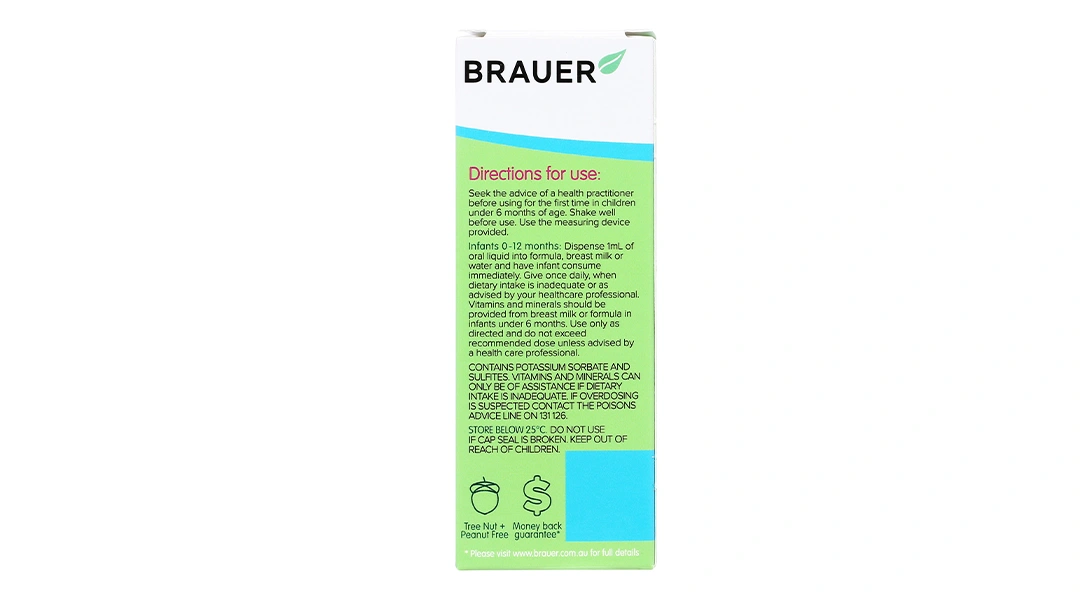 Brauer Baby & Kids Liquid Multivitamin For Infants hỗ trợ tăng cường sức khỏe chai 45ml - 3