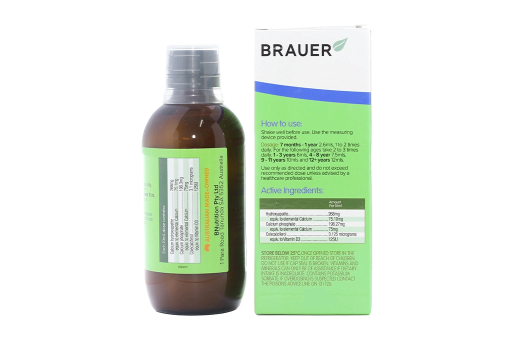 Brauer Baby & Kids Liquid Milk Calcium chai 200Ml - 2