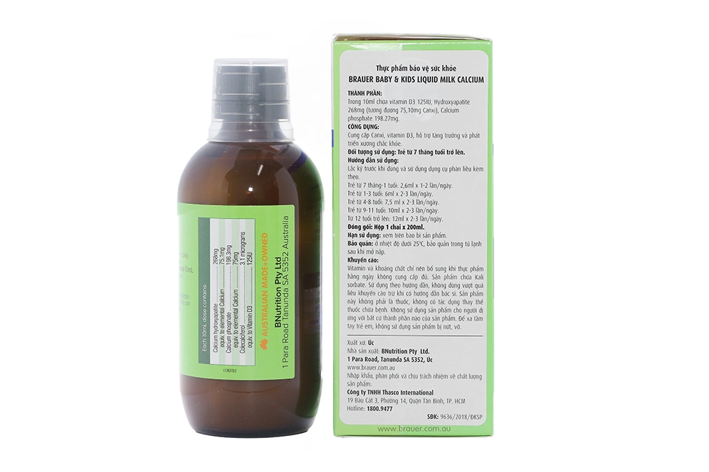 Brauer Baby & Kids Liquid Milk Calcium chai 200Ml - 3