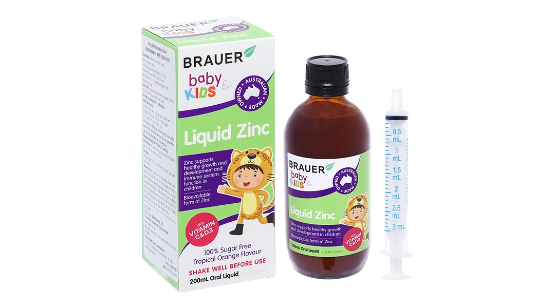 Thực phẩm bảo vệ sức khỏe Brauer Kids Liquid Zinc - 4