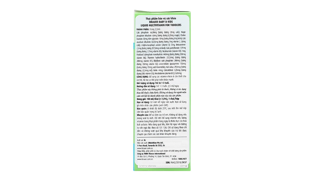 Brauer Baby & Kids Liquid Multivitamin For Toddlers chai 100ml - 2