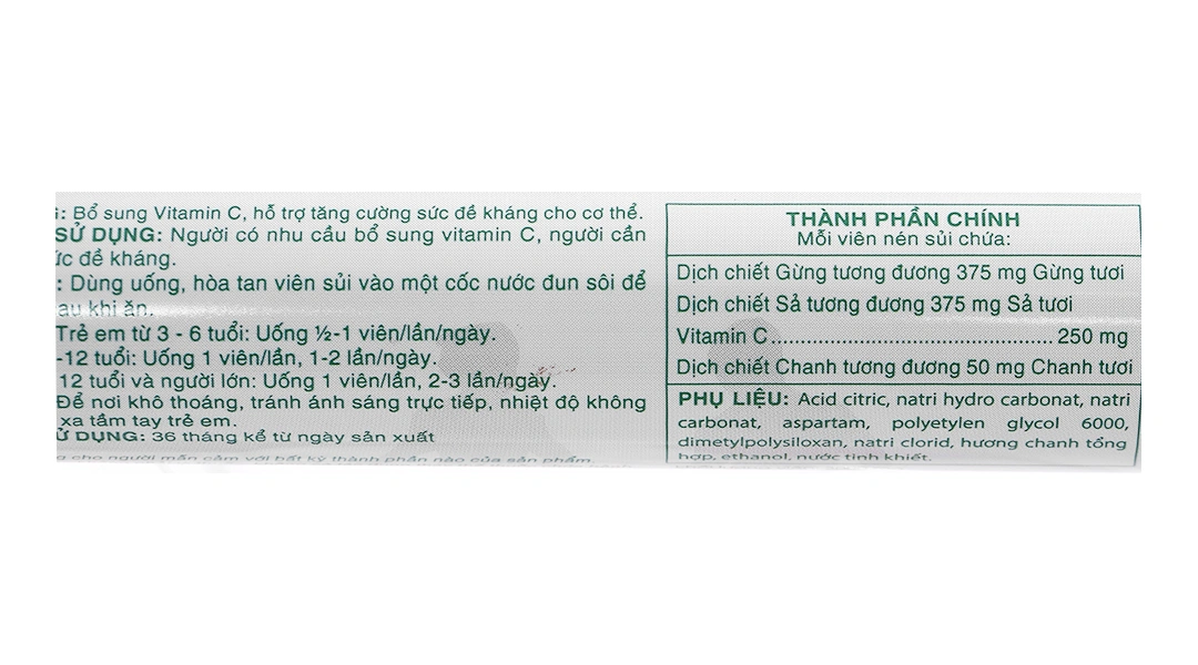 Thực phẩm bảo vệ sức khỏe MyVita Strong C - 3