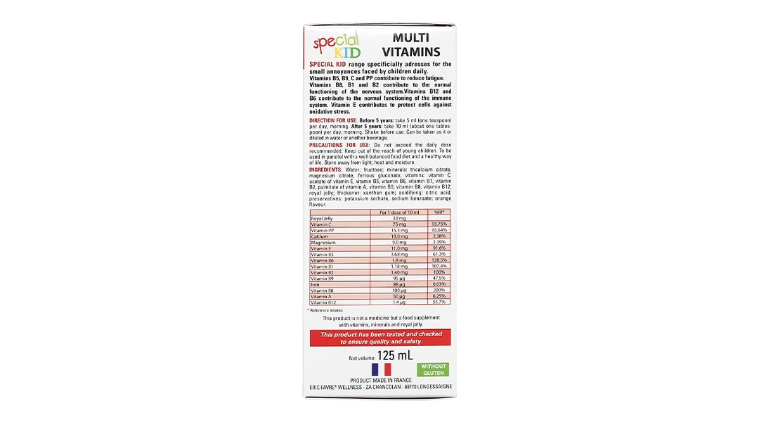 Special Kid Multivitamines chai 125ml - 3
